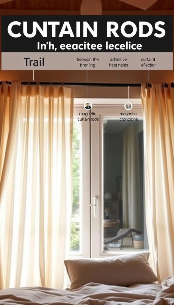 no-drill options hanging curtains