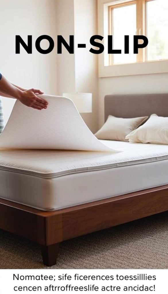 non-slip mattress pad installation