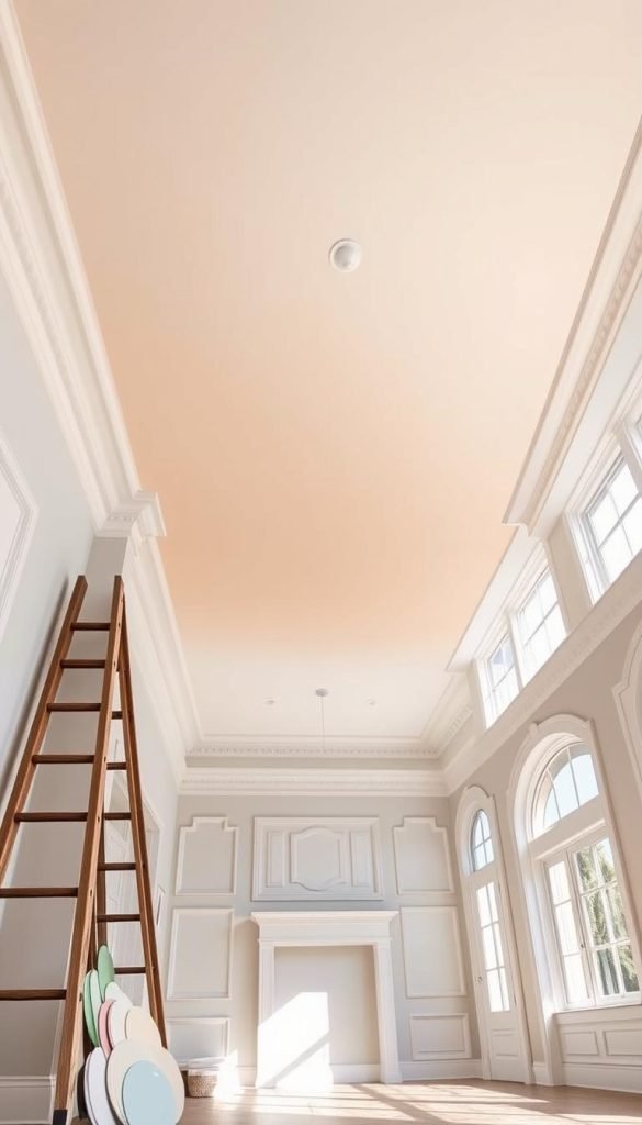 paint color techniques for ceiling height