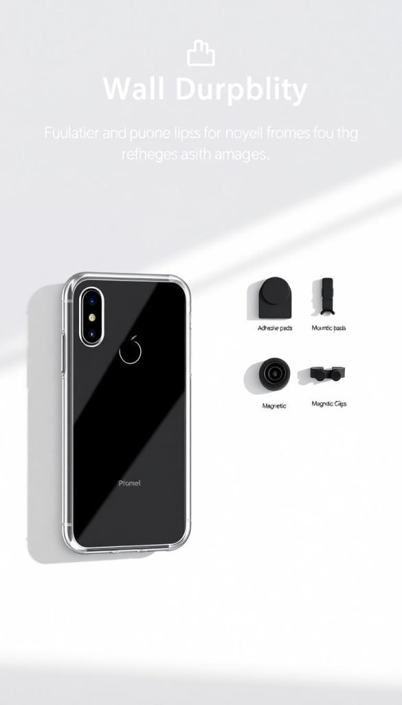 phone case design features for wall mounting