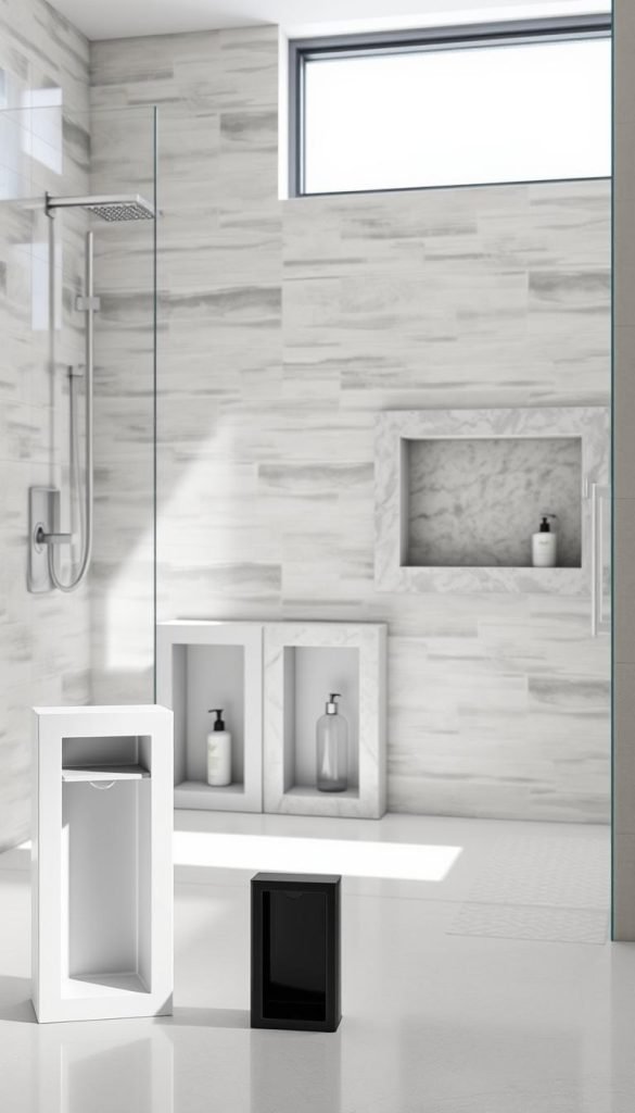 plastic and finished shower niche options plastic and finished shower niche options