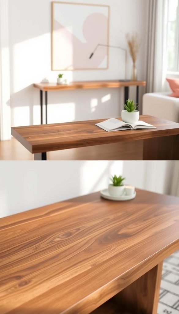 solid wood console table