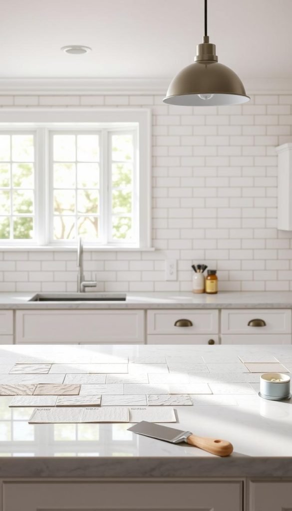 testing grout and tiles