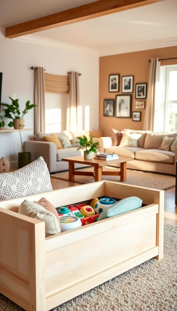 toy storage bench in living room toy storage bench in living room