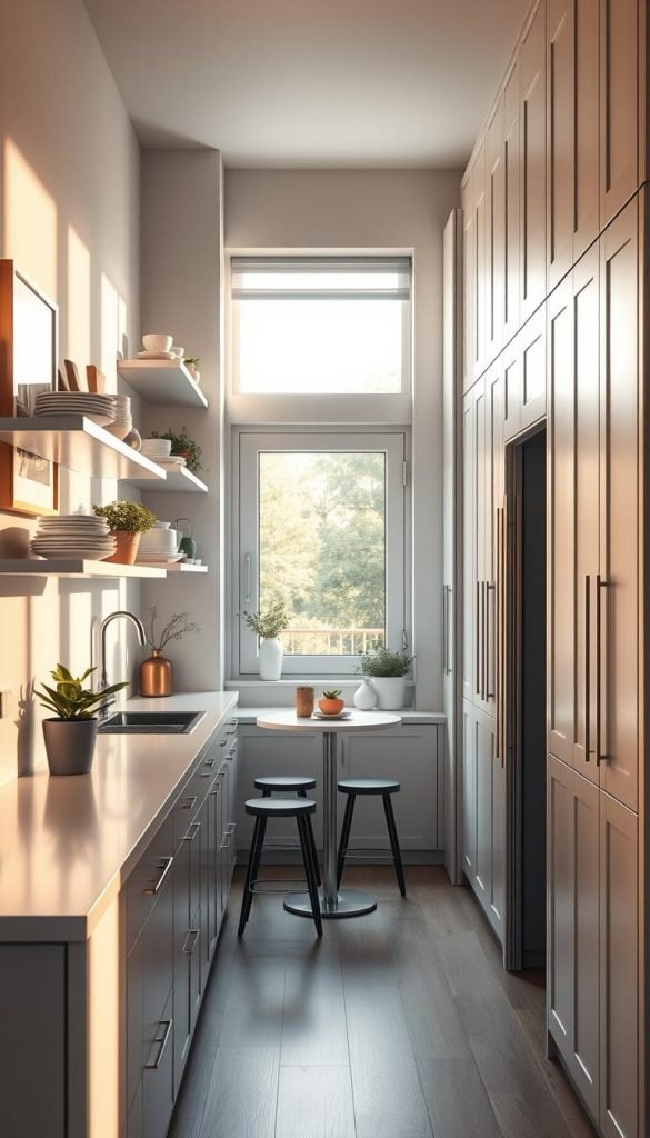 vertical storage solutions galley kitchen