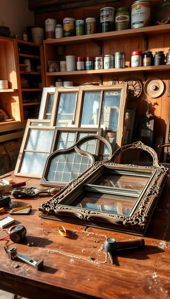 vintage window frame materials