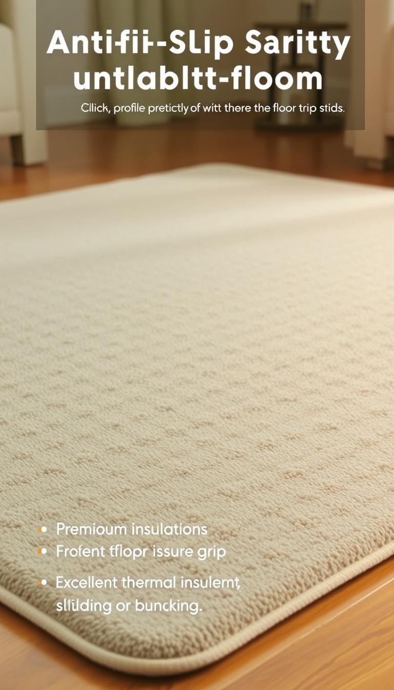 What are the best anti-slip pads for rugs on heated floors?