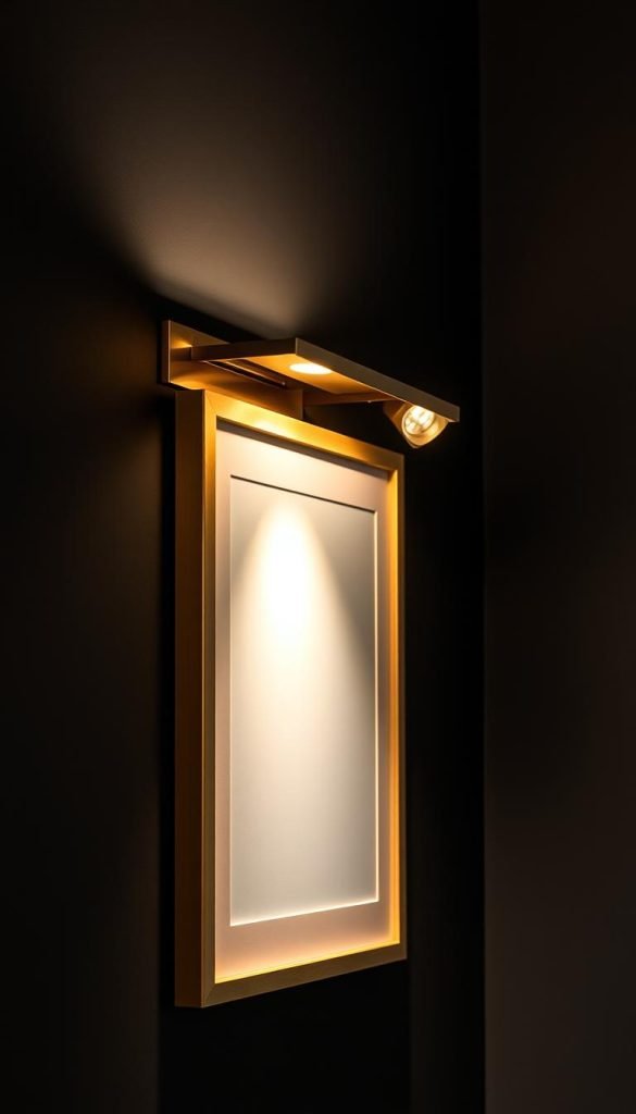 brushed gold picture light brushed gold picture light