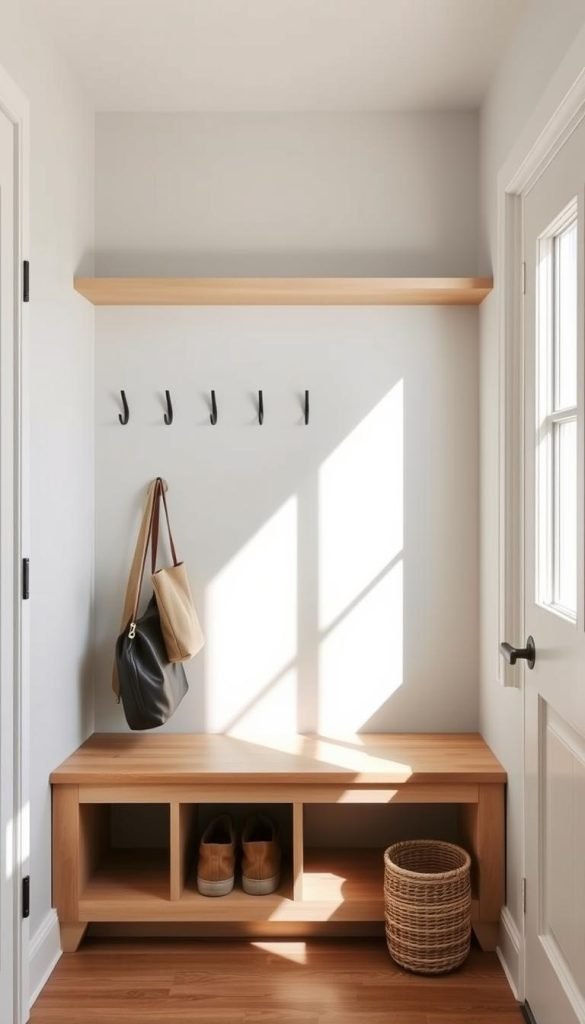 compact entryway mudroom