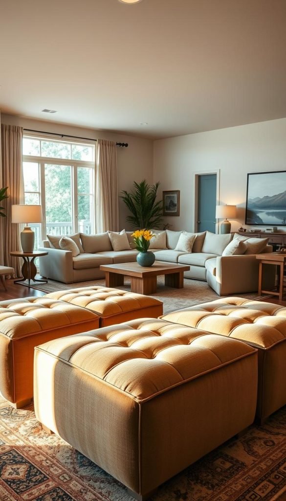 living room ottomans