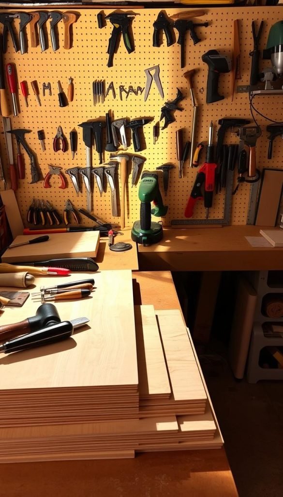 tools and wood