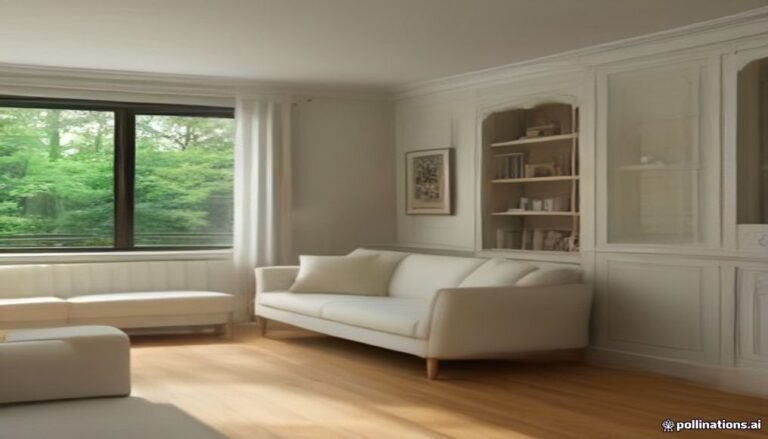 Warm living room with BILLY-style bookcases finished with fillers and trim to look built in